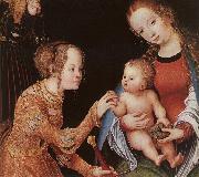 CRANACH, Lucas the Elder The Mystic Marriage of St Catherine (detail) fhg china oil painting reproduction